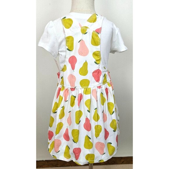 Girls Just One You By Carters Pear Print Dress & White T-Shirt Set 3T and 4T av - Picture 3 of 10